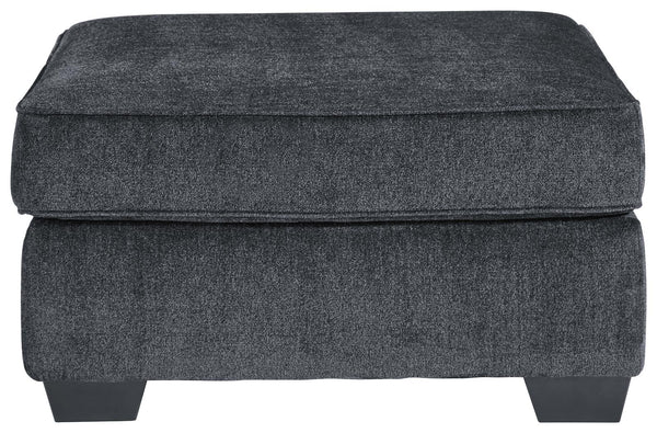 Altari Oversized Fabric Accent Ottoman Slate