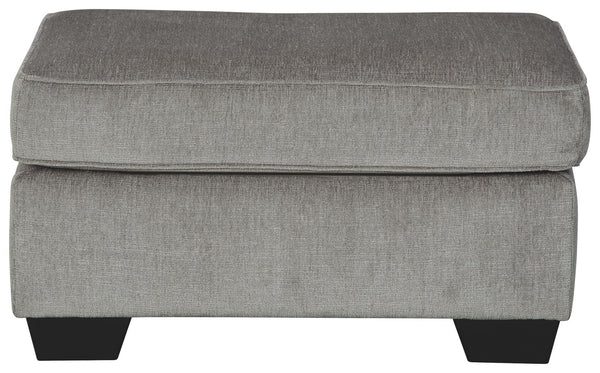 Altari Rectangle Fabric Ottoman Alloy