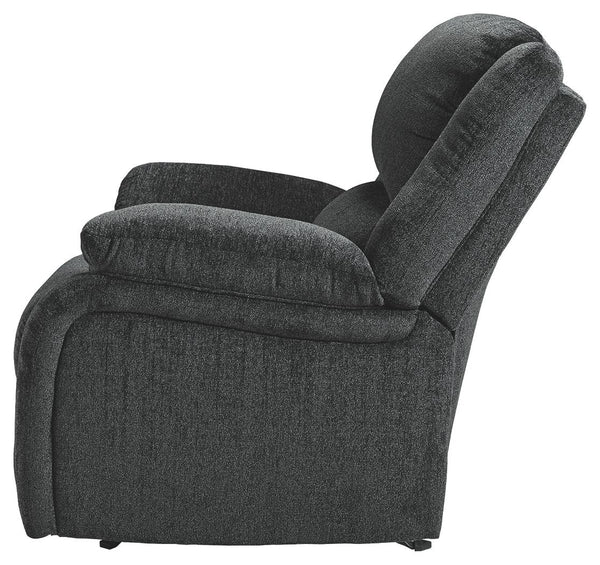 Draycoll Manual Fabric Rocker Recliner Slate