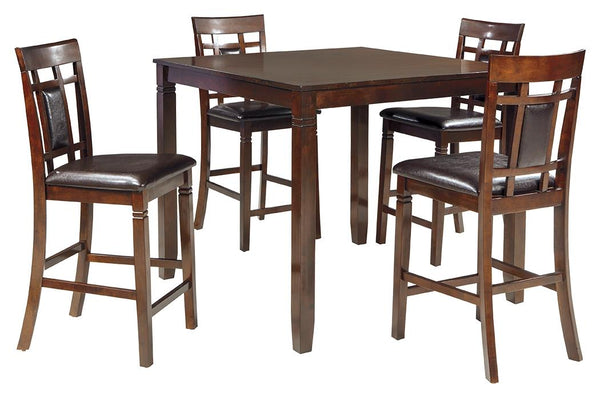 Bennox Counter-Height Dining Table & Barstools Brown
