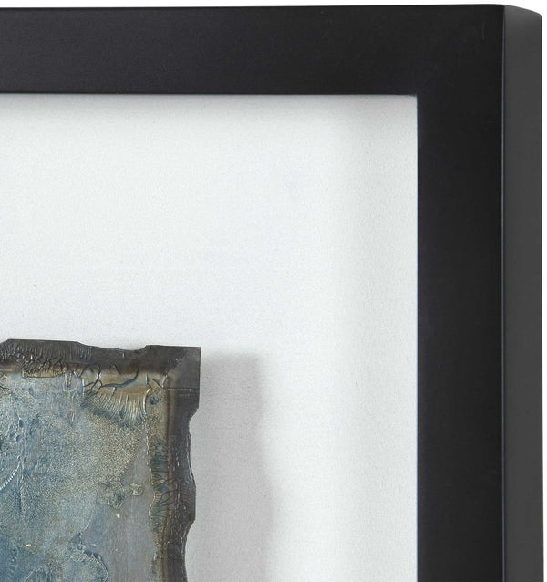 Uttermost Glimmering Agate 2-Piece Black Abstract Prints Wall Art