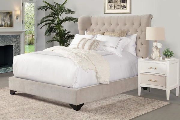 Parker House Chloe Collection King Bed in Meringue Natural Color