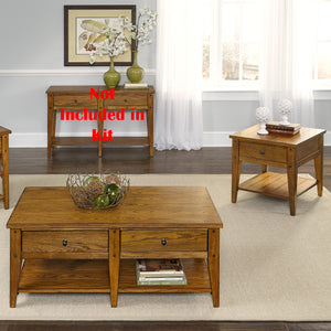 Liberty Furniture 3-Piece Oak Coffee Table Set Lake House