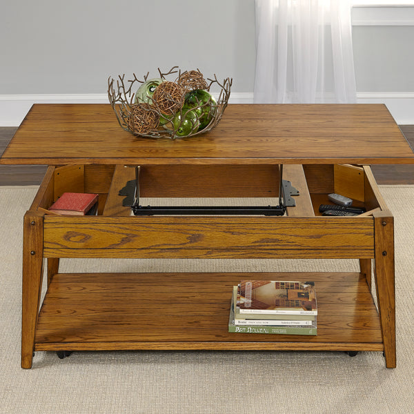 Liberty Furniture Lake House Oak Lift-Top Cocktail Table
