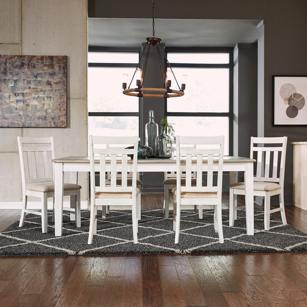 Liberty Furniture Summerville 7-Piece Gray/White Casual Dining Table Set