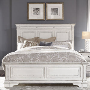 Liberty Furniture Abbey Park Antique White Queen Panel Bed