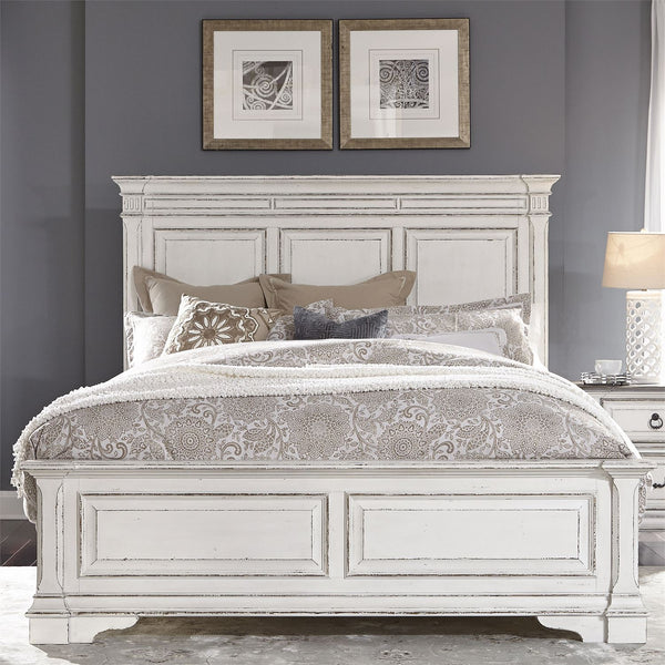 Liberty Furniture Abbey Park Antique White Queen Panel Bed