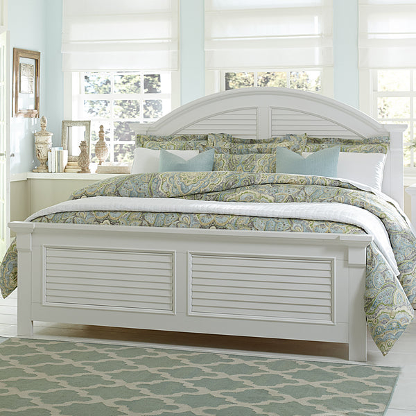 Liberty Summer House I Oyster White Queen Panel Bed