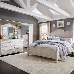 Liberty Furniture Complete Queen Bedroom Set Poster Bed, Dresser, Mirror & Chest Farmhouse Reimagined