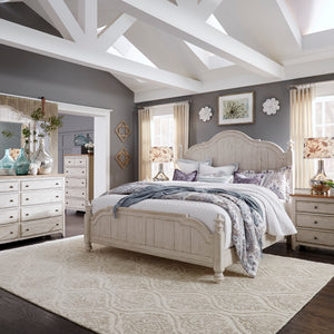 Liberty Furniture Complete Queen Bedroom Set Poster Bed, Dresser, Mirror, Chest & Nightstand Farmhouse Reimagined