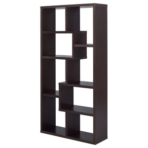 Coaster Theo 71 Inch 6-Shelf Bookshelf Cappuccino