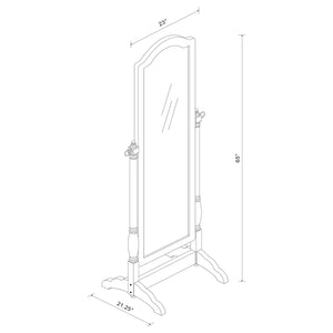 Coaster Cabot Wood Adjustable Full Length Cheval Mirror Merlot