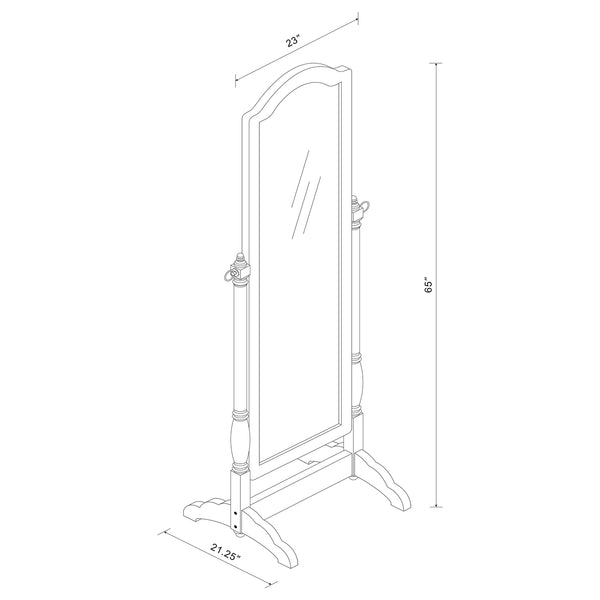 Coaster Cabot Wood Adjustable Full Length Cheval Mirror Merlot