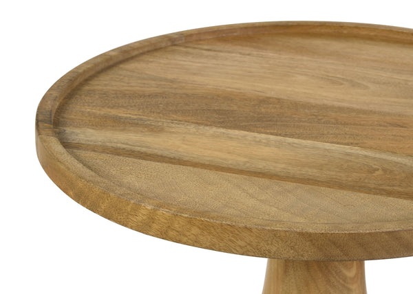 Coaster Ixia Round Solid Mango Wood Accent Side Table Natural