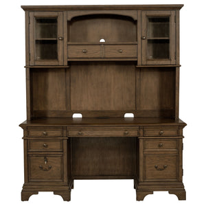 Coaster Hartshill 66 Inch 5-Drawer Credenza with Hutch Burnished Oak