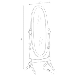 Coaster Foyet Wood Adjustable Full Length Cheval Mirror Merlot