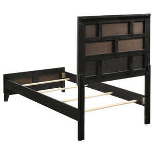 Coaster Watson Wood Twin Panel Bed Grey Oak