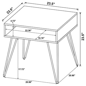 Coaster Fanning Engineered Wood Side End Table Golden Oak