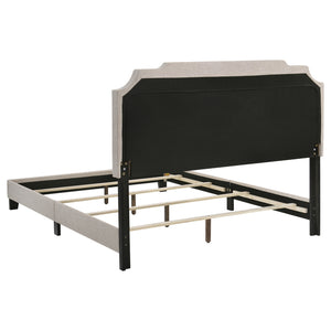Coaster Tamarac Upholstered Queen Panel Bed Beige