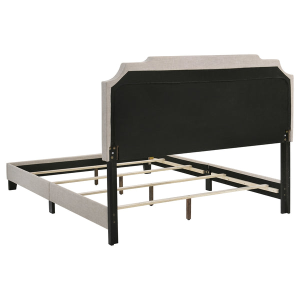 Coaster Tamarac Upholstered Queen Panel Bed Beige