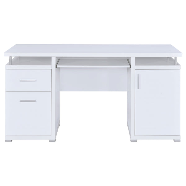 Coaster Tracy 55 Inch 2-Drawer Office Computer Desk White