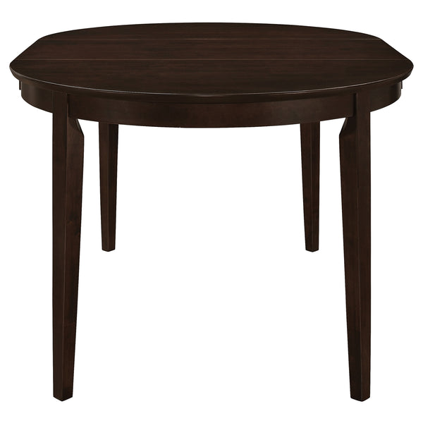 Coaster Gabriel Oval 60 Inch Extension Leaf Dining Table Cappuccino