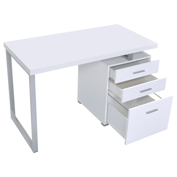 Coaster Brennan 47 Inch 3-Drawer Office Computer Desk White