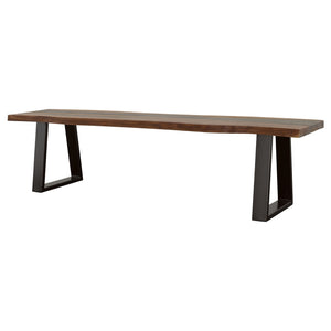 Coaster Ditman Live Edge Wood Dining Bench Grey Sheesham