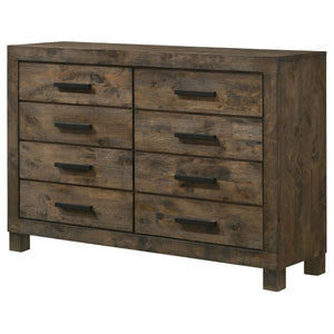 Coaster Woodmont 8-Drawer Dresser Rustic Golden Brown