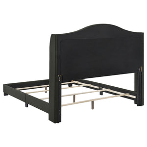 Coaster Sonoma Upholstered Queen Wingback Bed Grey