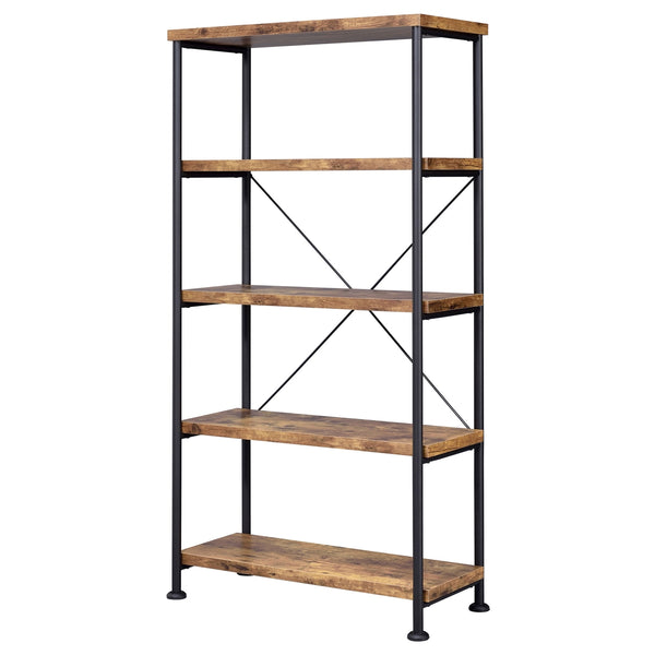 Coaster Analiese 63 Inch 4-Shelf Bookshelf Rustic Nutmeg