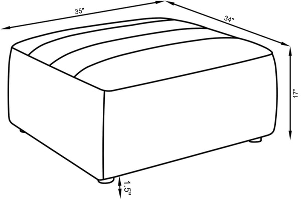 Coaster Sunny Square Upholstered Ottoman Natural