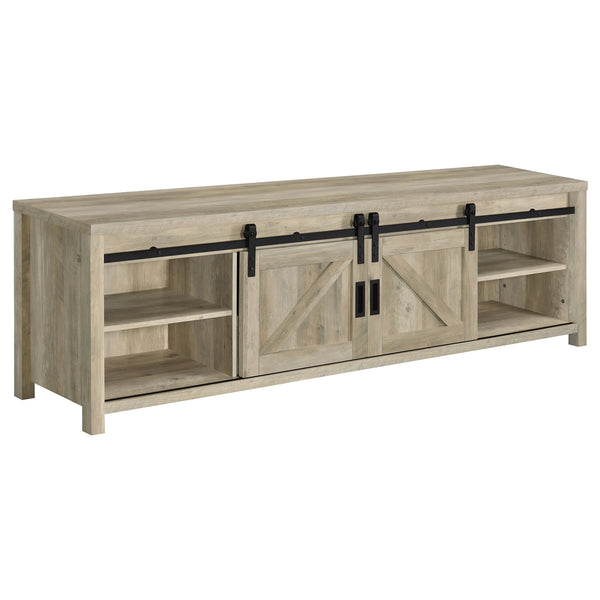 Coaster Madra 2-Door Engineered Wood 79 Inch TV Stand Distressed Pine