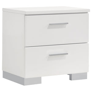 Coaster Felicity 4-Piece Twin Bedroom Set White High Gloss