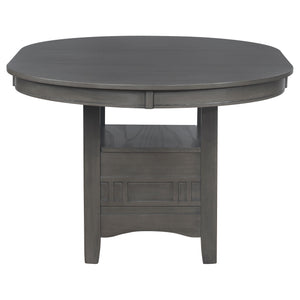 Coaster Lavon Oval 60 Inch Extension Leaf Dining Table Medium Grey