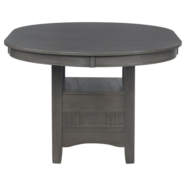 Coaster Lavon Oval 60 Inch Extension Leaf Dining Table Medium Grey