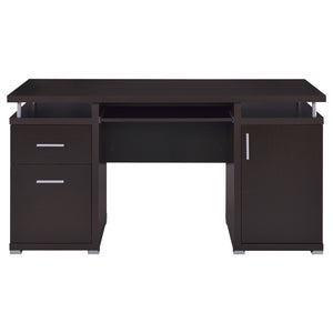 Coaster Tracy 55 Inch 2-Drawer Office Computer Desk Cappuccino