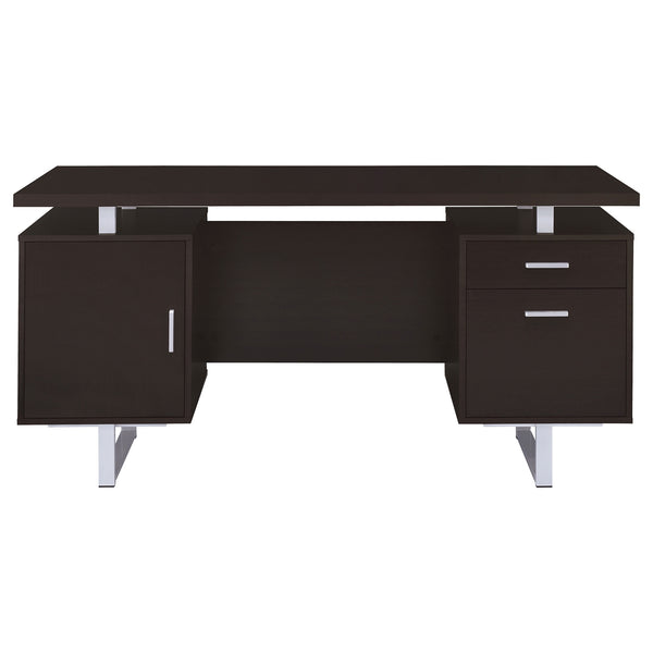 Coaster Lawtey 60 Inch 2-Drawer Office Computer Desk Cappuccino