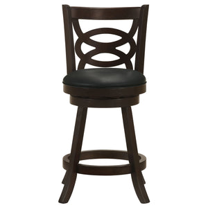 Coaster Calecita Wood Swivel Counter Stool Cappuccino