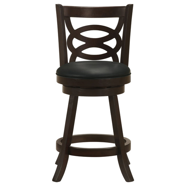 Coaster Calecita Wood Swivel Counter Stool Cappuccino