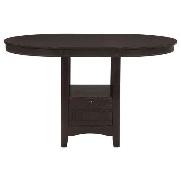 Coaster Lavon Oval 60 Inch Extension Counter Dining Table Espresso