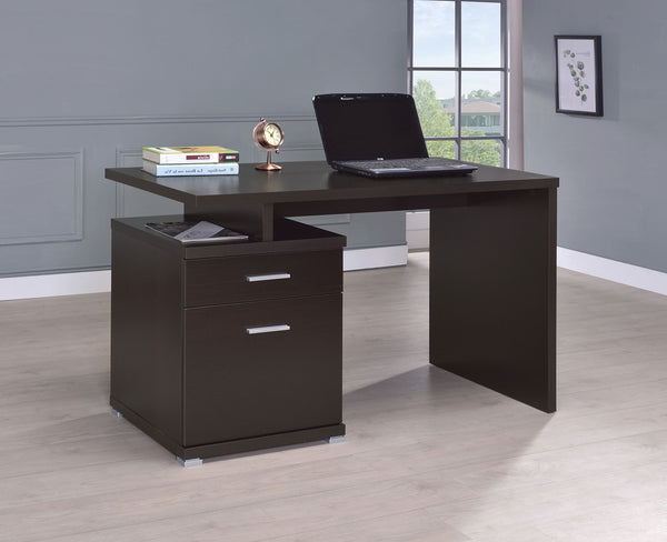 Coaster Irving 47 Inch 2-Drawer Office Computer Desk Cappuccino