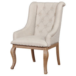 Coaster Brockway Upholstered Arm Chair Barley Brown