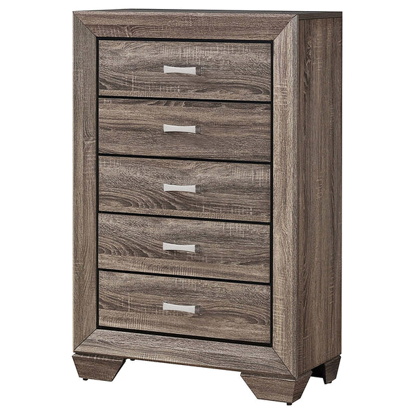 Coaster Kauffman 5-Drawer Bedroom Chest Washed Taupe