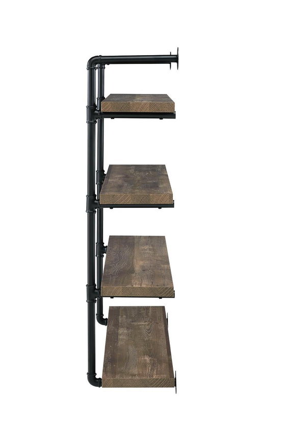 Coaster 40 Inch Wall Shelf Rustic Oak