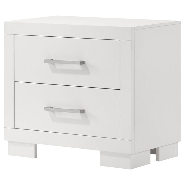 Coaster Jessica 2-Drawer Nightstand Cream White