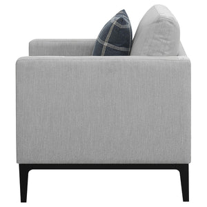 Coaster Apperson Upholstered Track Arm Accent Chair Light Grey