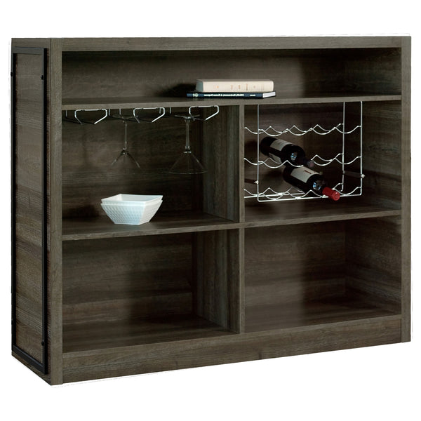 Coaster Joe 5-Shelf Composite Wood Home Bar Wine Cabinet Aged Oak