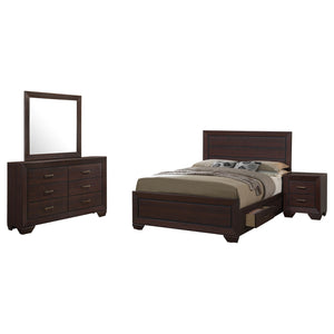 Coaster Kauffman 4-Piece Queen Storage Bedroom Set in Dark Cocoa