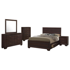 Coaster Kauffman 5-Piece California King Storage Bedroom Set in Dark Cocoa